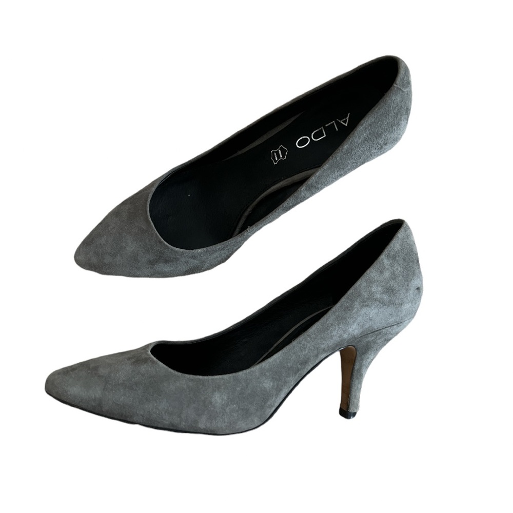 Aldo Suede Gray Pumps